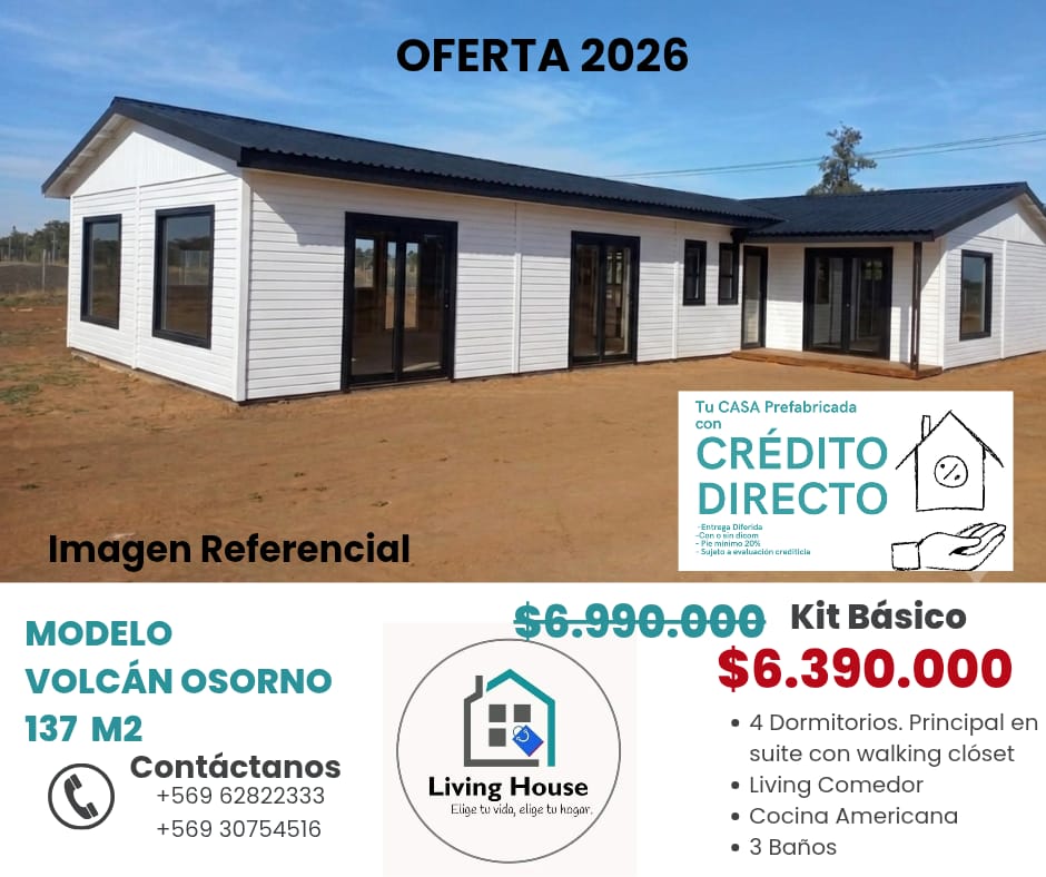 Casa Volcán Osorno 137m²